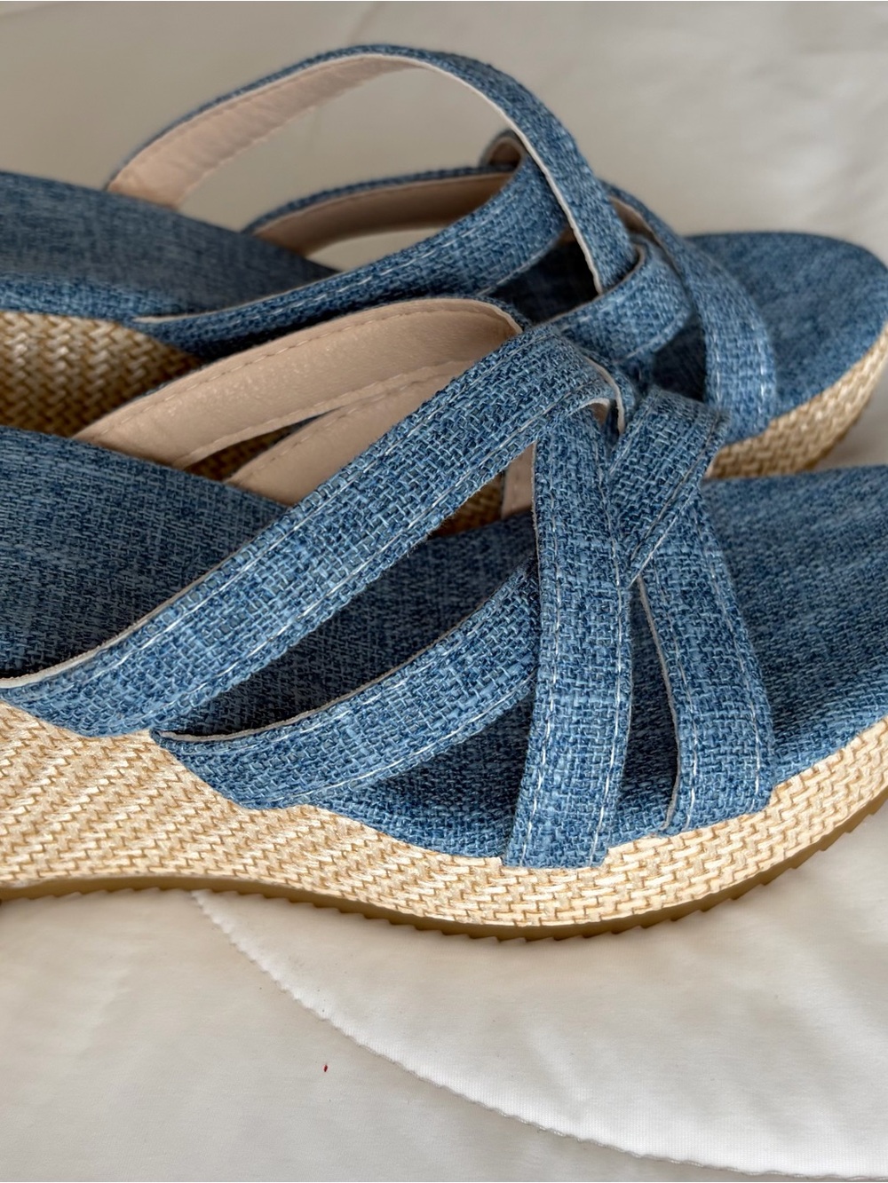 Blue Wedge Sandals - Comfortable Women’s Platform Heels